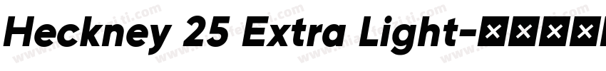 Heckney 25 Extra Light字体转换
